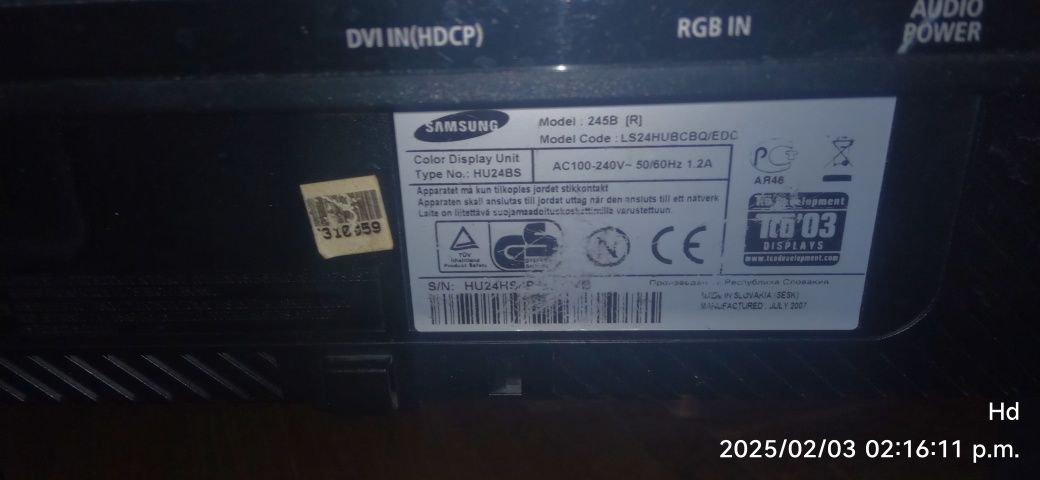 Monitor  Samsung  Lcd  24 .INCI  DEFECT