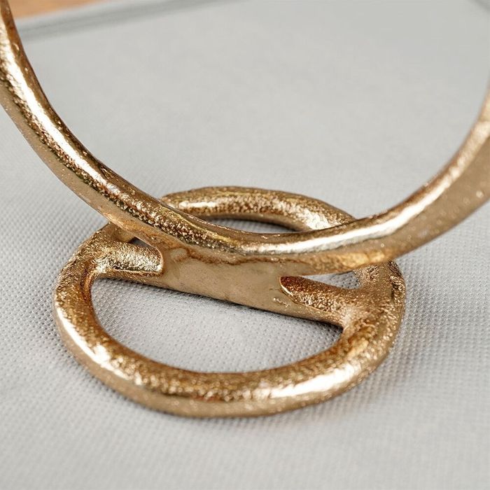 Suport de lumanare, Home Styling Collection, Aluminiu, 24 cm, Auriu