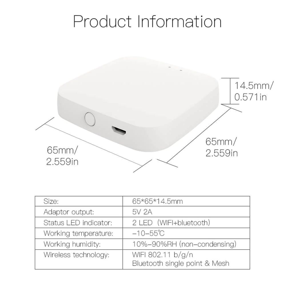 MOES смарт хъб/ hub/  Bluethooth, ZigBee
