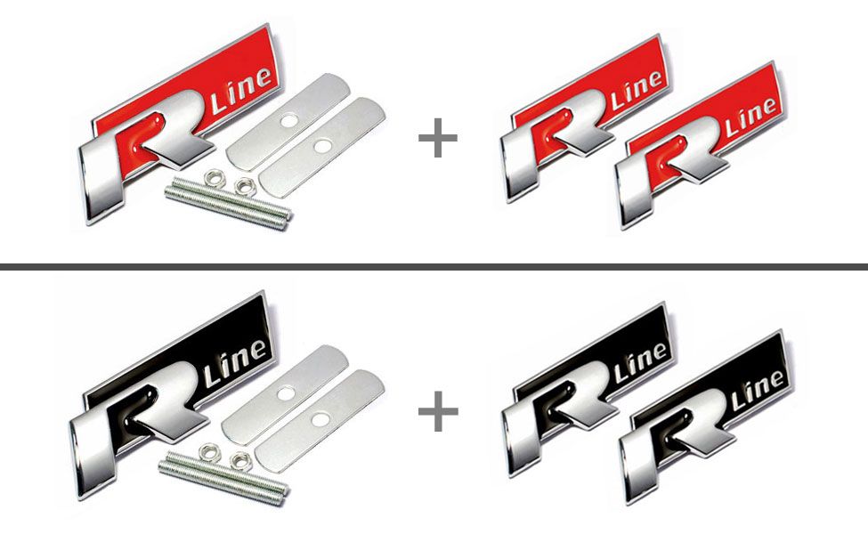 Emblema metalica grila radiator / aripi - Volkswagen R Line