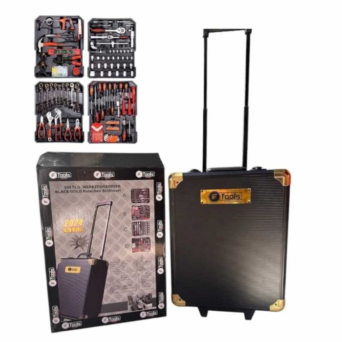 Професионален куфар с инструменти IF Tools BLACK GOLD 2024 – 599 части