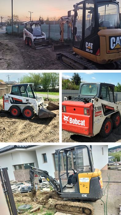 Excavator dumper bobcat de inchiriat