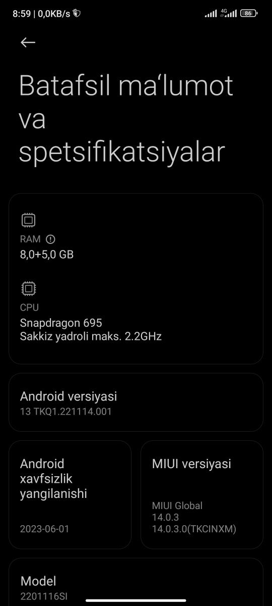 Redmi note 11pro plus 5g 8+5/256