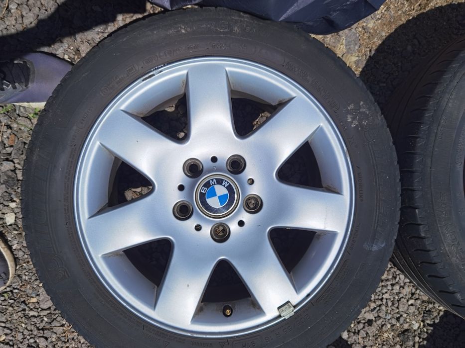 Set 4 jante aliaj 5x120 bmw R16 cu anvelope vara 205 55 import German