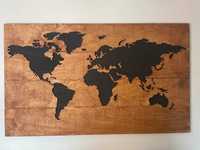 Карта мира из дерева, подарки на день рождения