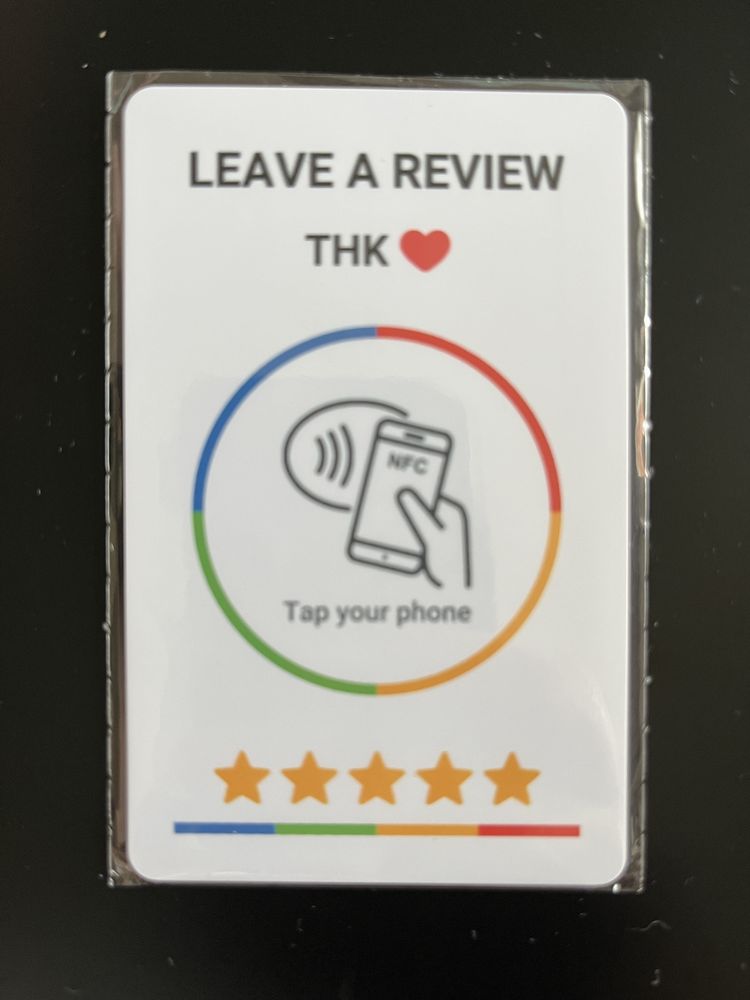 Карта за отзиви в Google NFC+ QR code