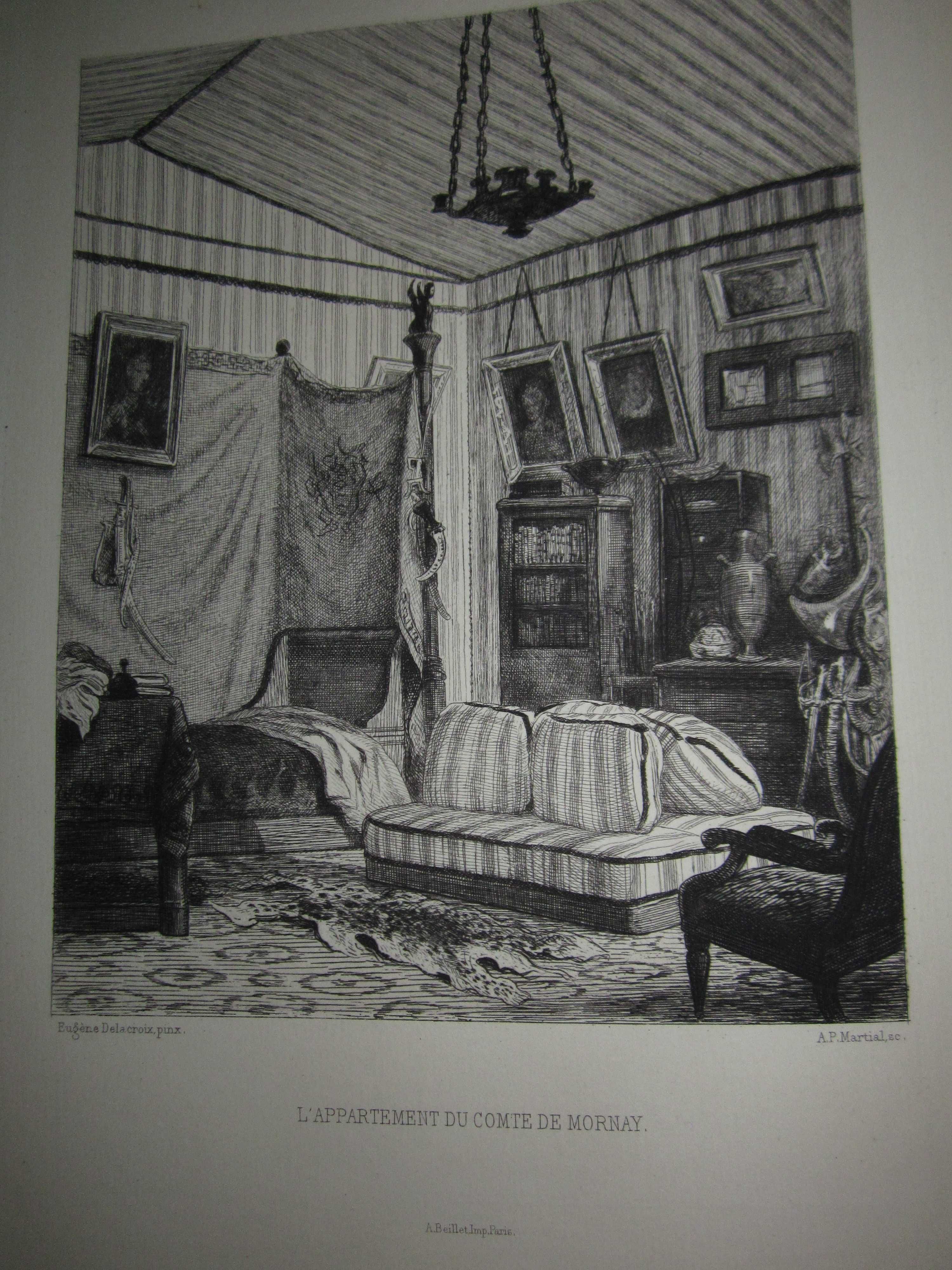 gravura aquaforte   de renumitul Eugene Delacroix