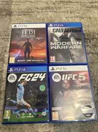 Ufc5 / fc24 / call of duty modern warfare / star wars jedi survivor