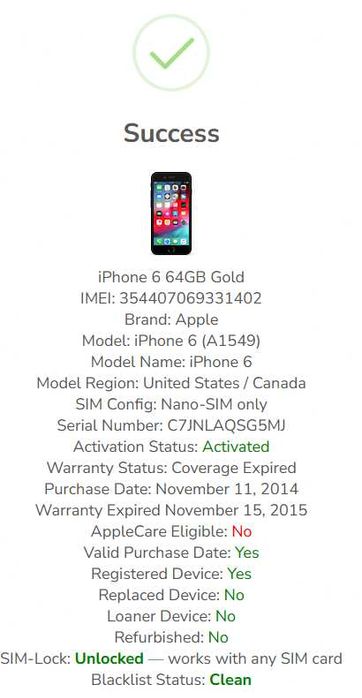 iPhone 6 64GB Gold - Blocat iCloud