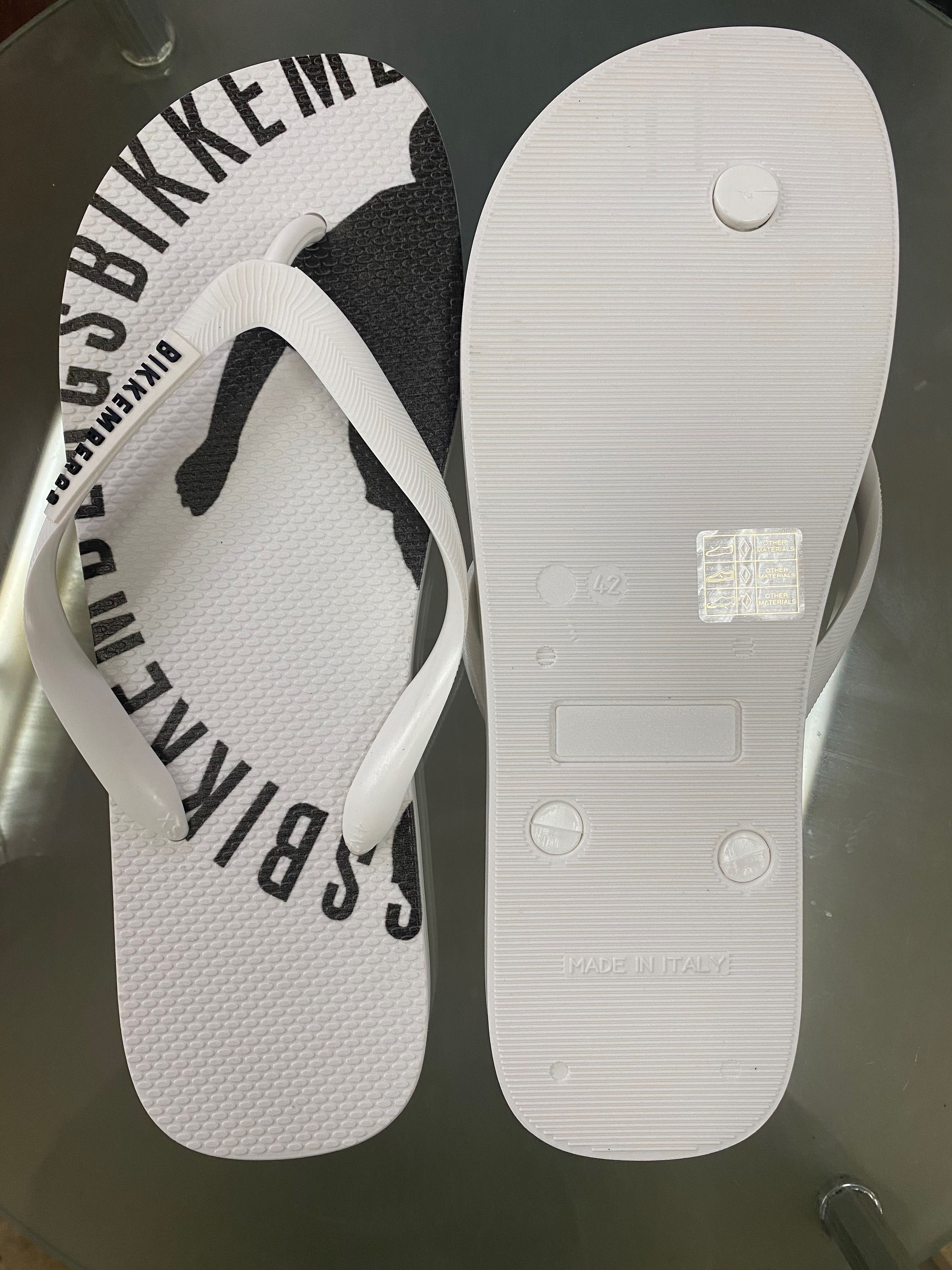 Мъжки чехли Bikkembergs, бели,  номер 45