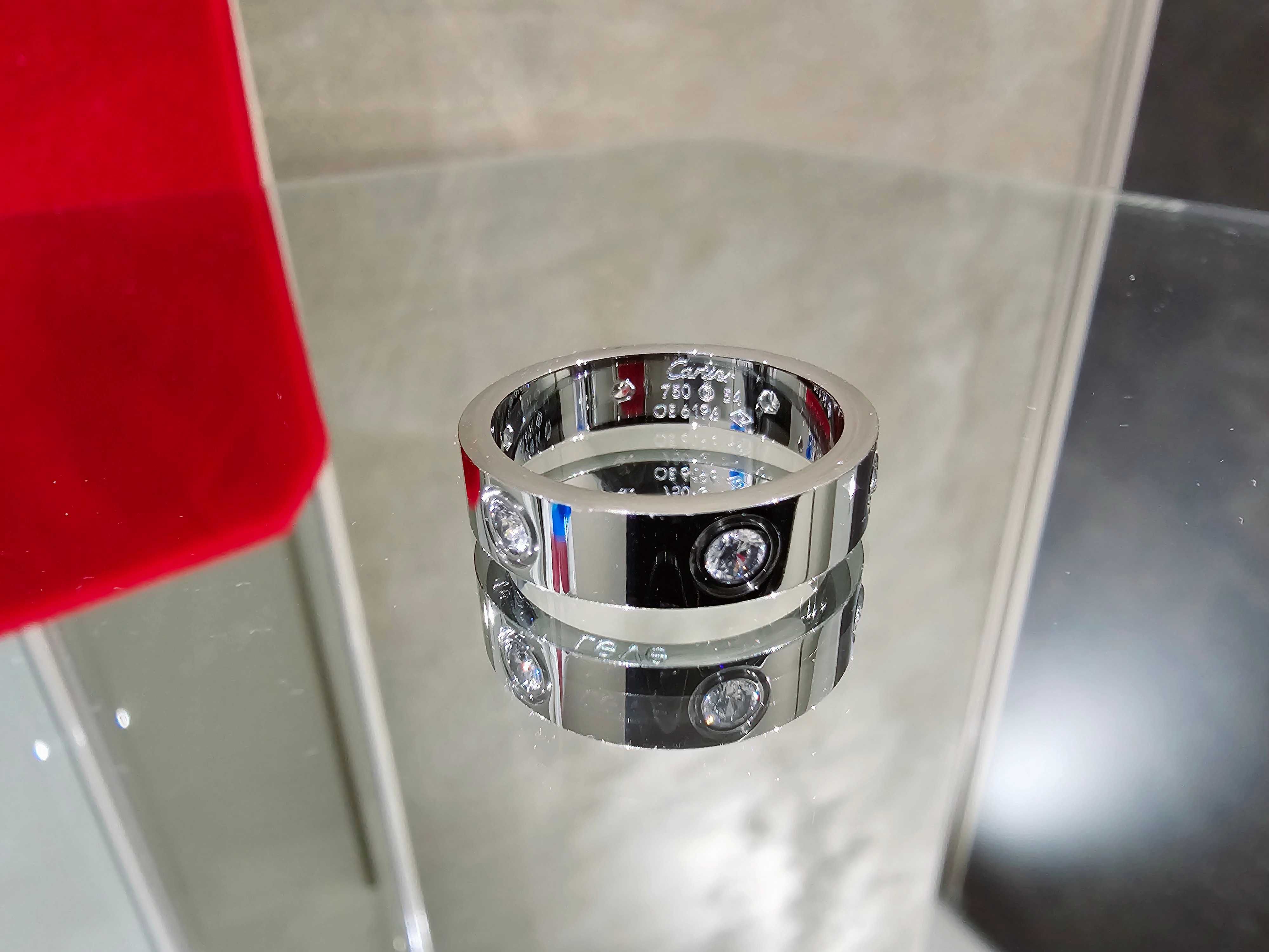 CARTIER Love White Gold 6 Diamonds Classic Model Пръстен