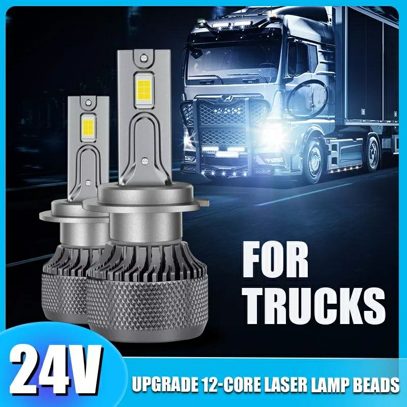 Două Becuri Led H1,H4,H7,H8,H9,H11, EXCLUSIV 24V-36V (24000LM/200W)