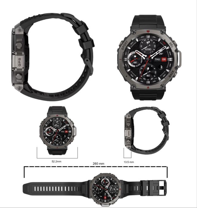 Smartwatch IOS/Android PENTRU BARBATI cu GPS , Baterie 500 mAh ,