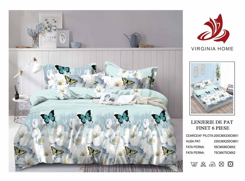 Lenjerie de pat FINET 6 piese – Calitate premium