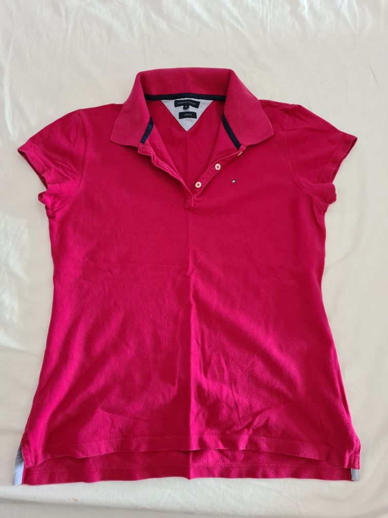 Tricou Tommy Hilfiger fucsia original