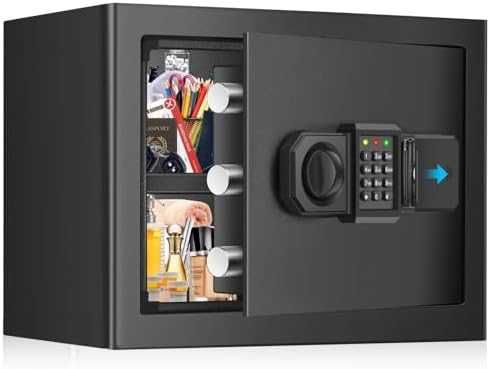 Нова каса Стоманена сейф кутия 25L с подсветка рафт алармена система