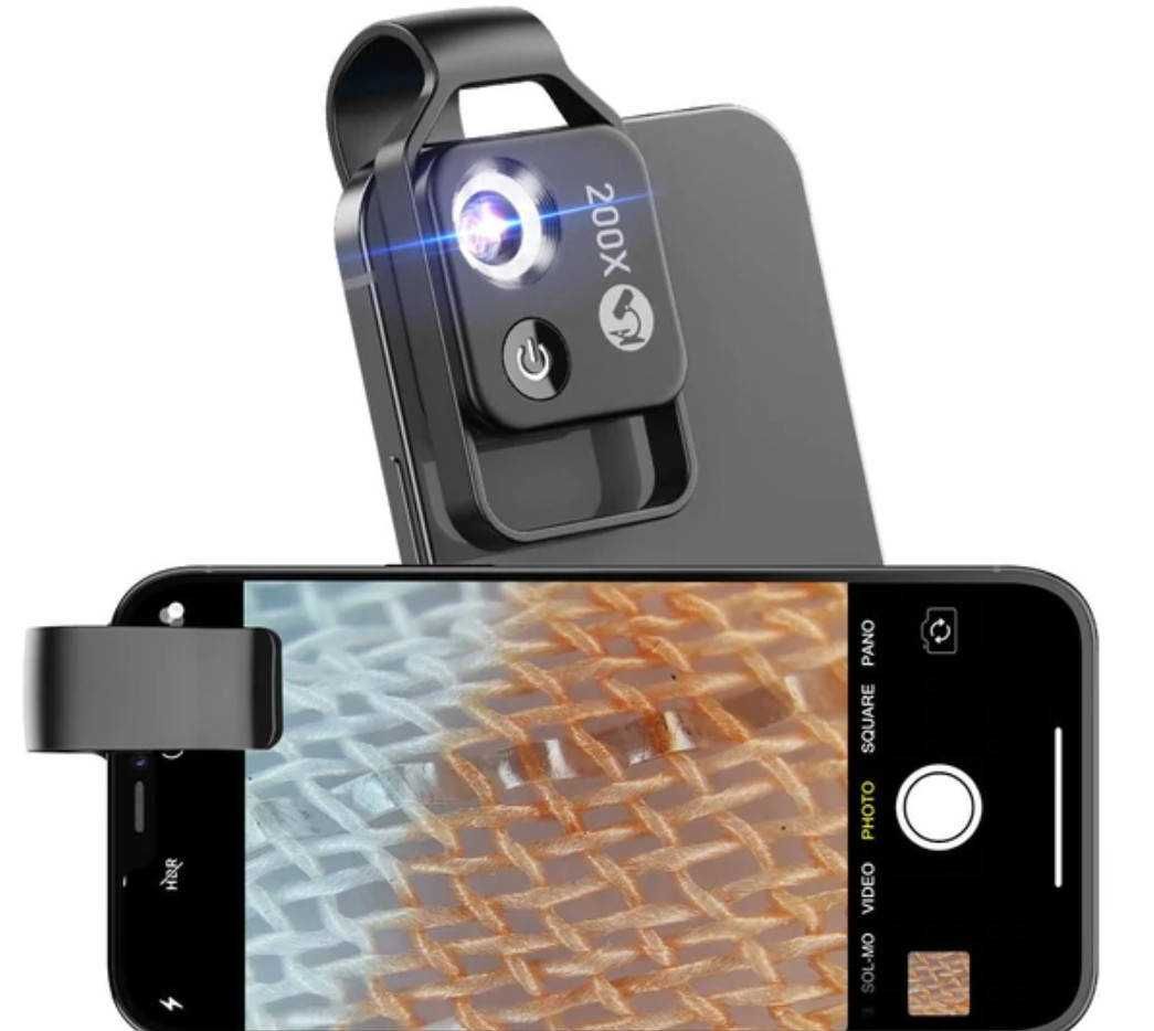 Lentila de microscop pentru smartphone APEXEL APL-MS002CBK 200x