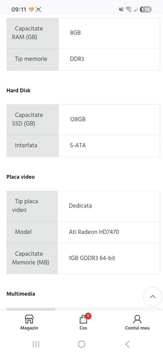PC Acer I5 stare foarte bună.