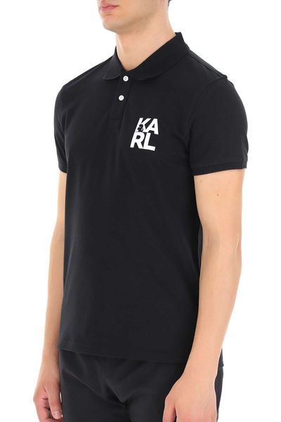 Промо KARL LAGERFELD-М/L/XL размер-черна мъжка поло/polo тениска