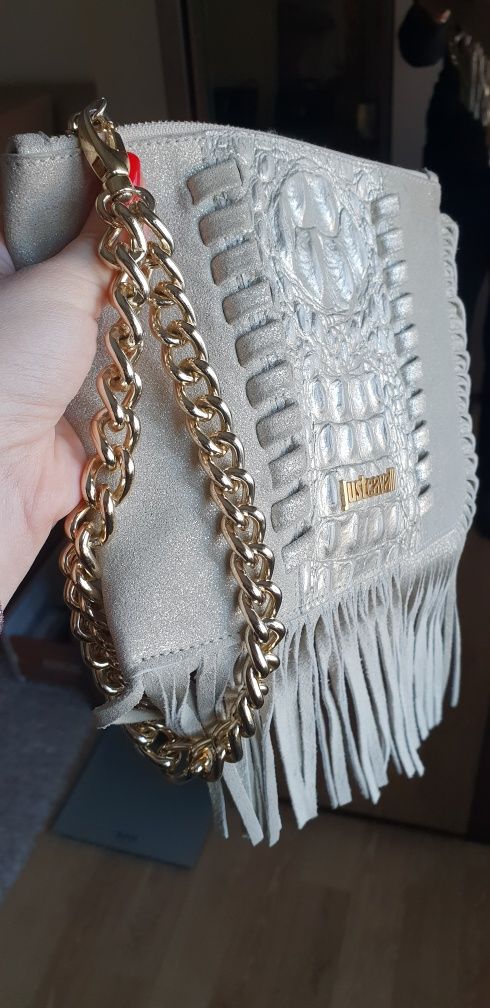 Geanta clutch Just Cavalli original piele intoarsa stare excelenta