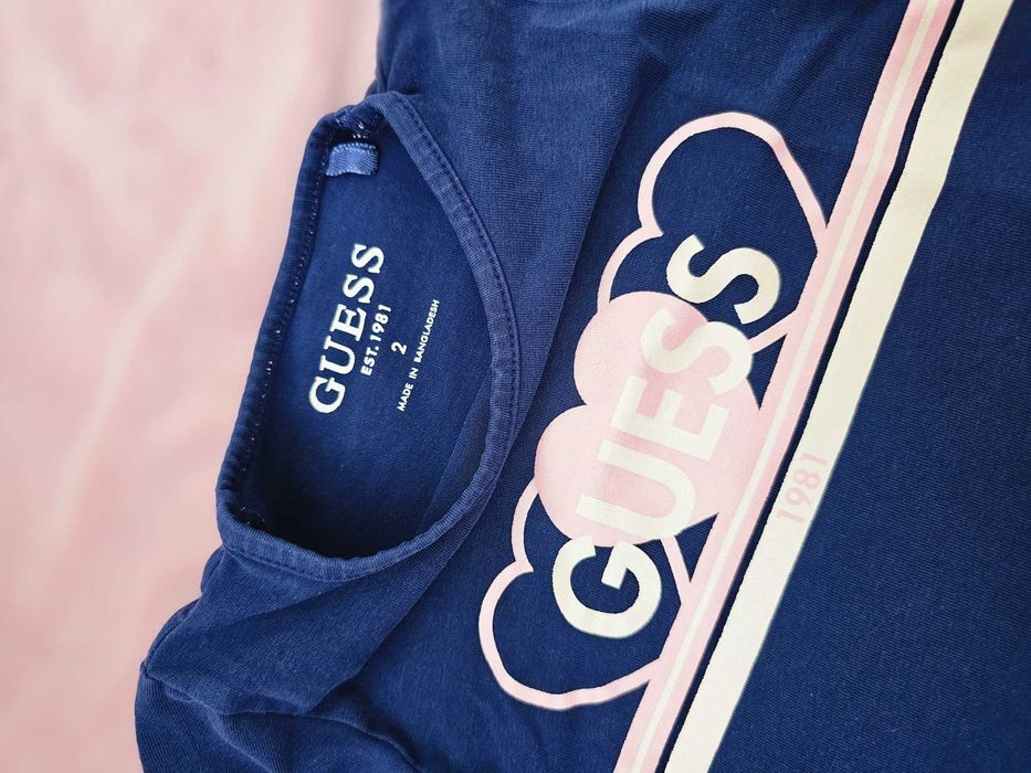 Тъмносиня детска тениска Guess