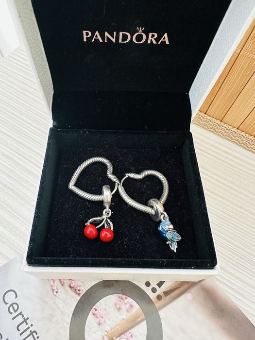 Cercei Pandora cu charm