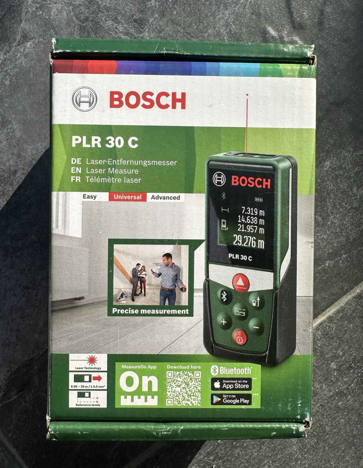 Telemetru Bosch PLR 25, 30C, easydistance 20, falke 70 metri, ruleta