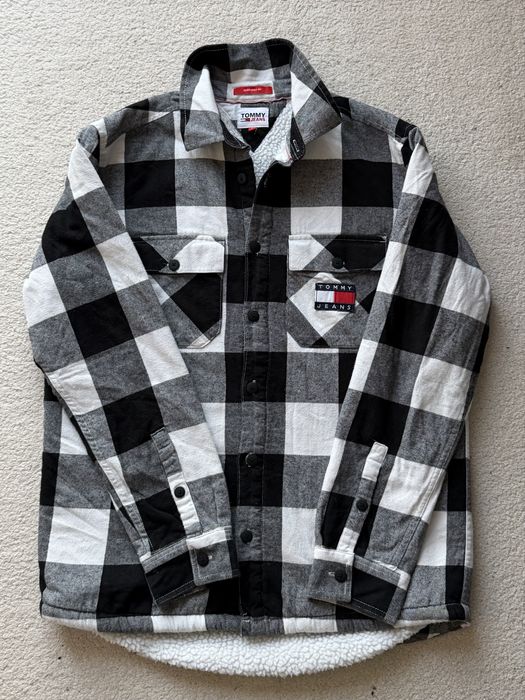 Tommy Hilfiger,geacă-cămașă îmblănită pt.bărbați,măr.M