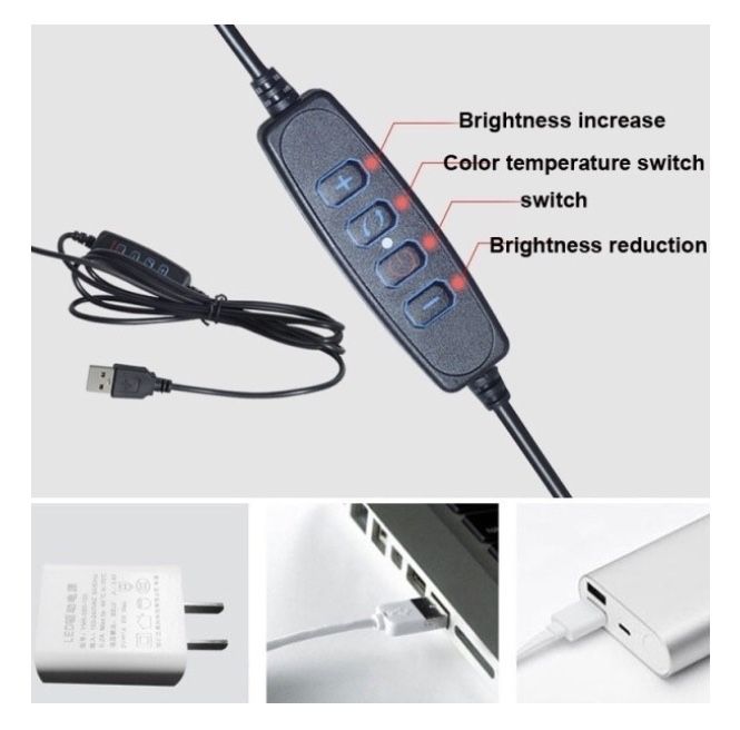 USB Лед Ринг Нощна Лампа / USB Clip Ring Light