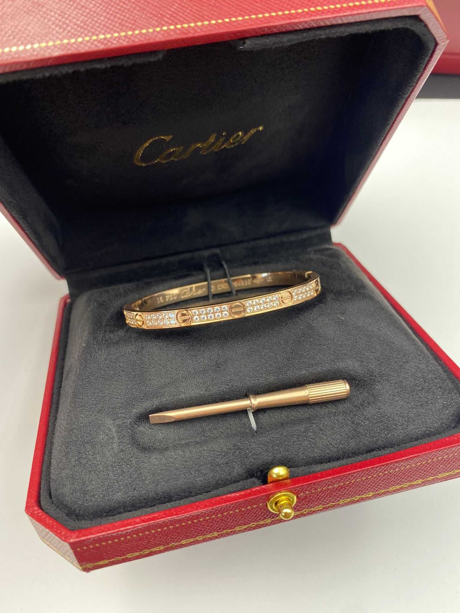 Brățară Cartier LOVE 16 Rose Gold 18K Slim Diamond