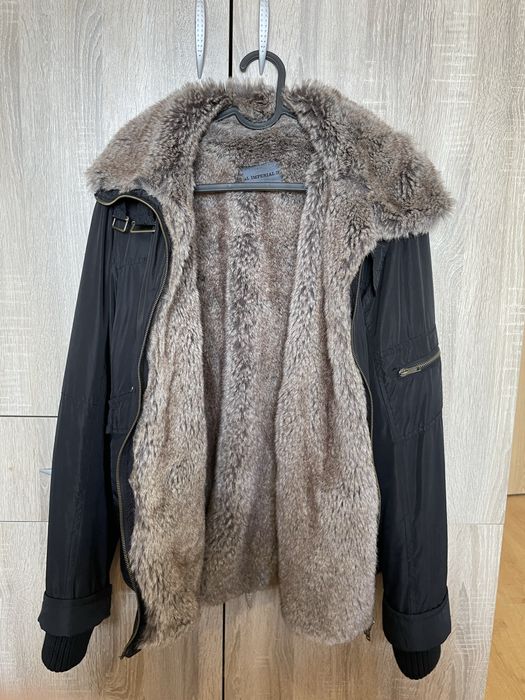 Зимно яке с естествен косъм