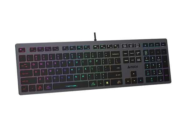 Клавиатура проводная A4Tech FX60 USB Grey Neon backlit