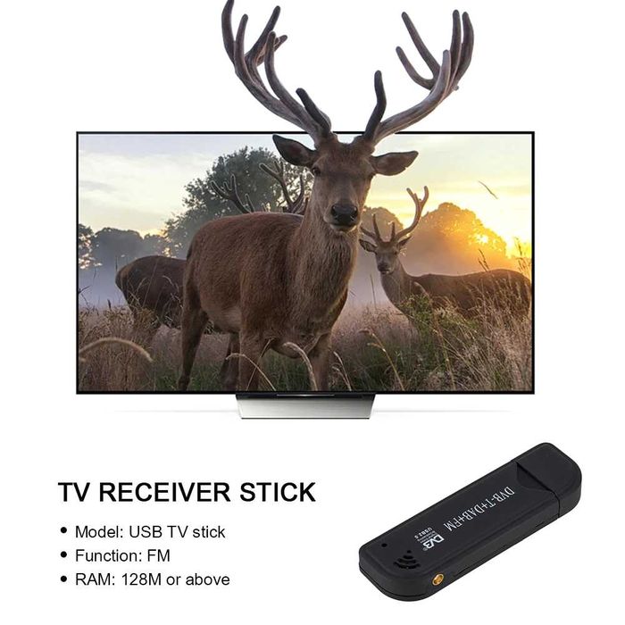 ТВ тунер за цифрова телевизия за компютър лаптоп TV антена DVB-T3 DAB