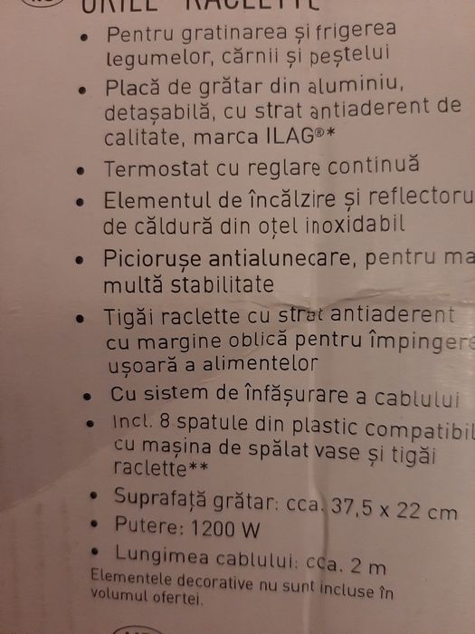 Grill Raclette 1200W