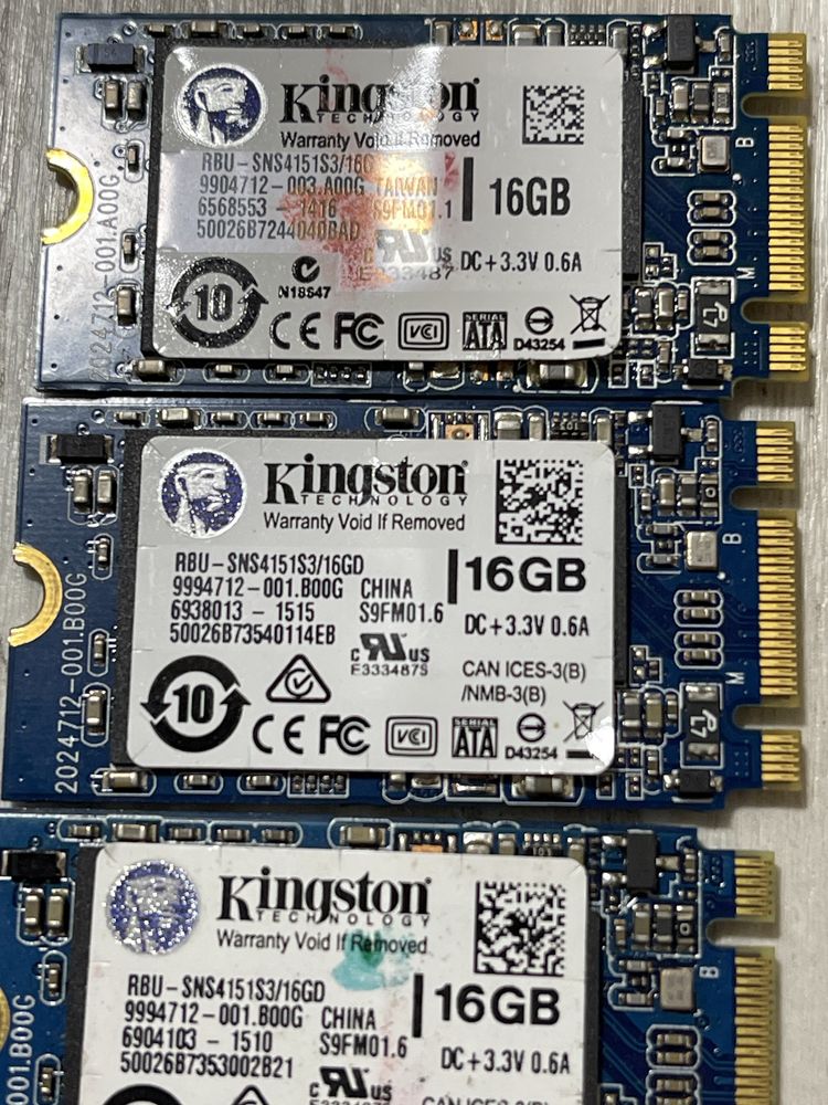 Kingston SATA III SSD M.2 16GB RBU-SNS4151S3/16GD