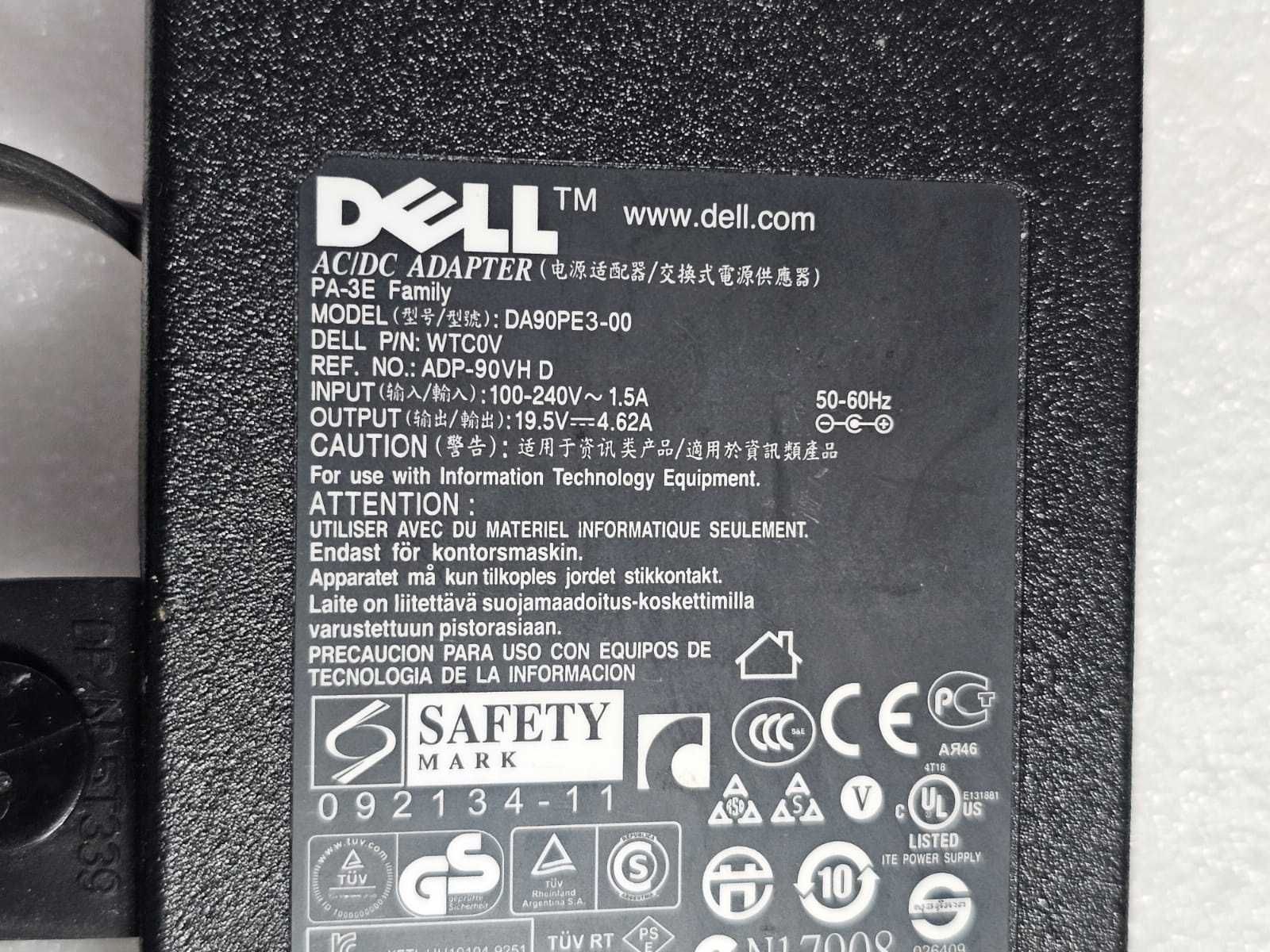 Incarcator laptop original Dell 19.5V 4.62A 90W MUFA 7.40mm*5.10mm
