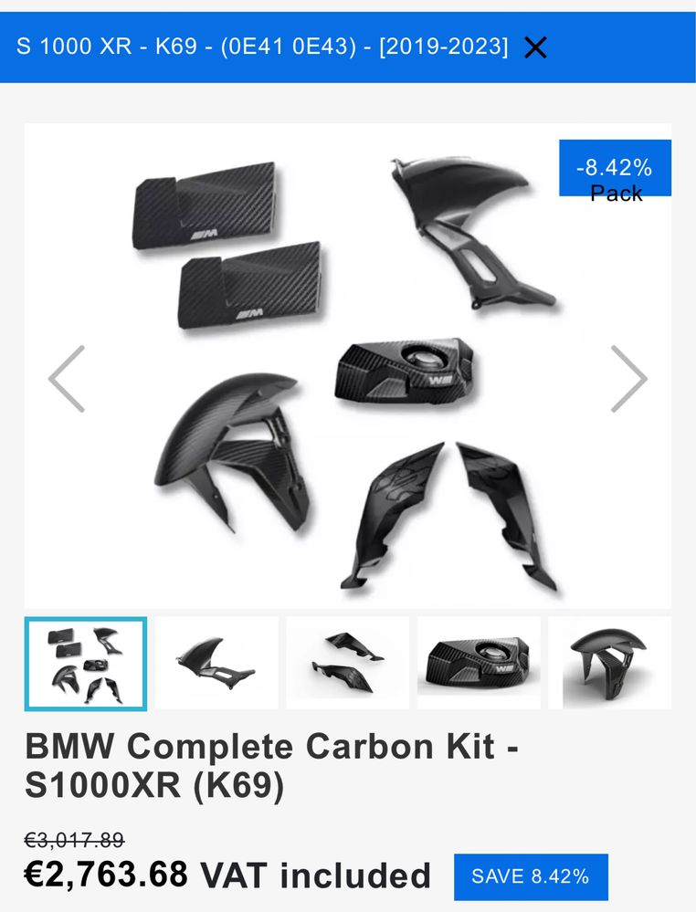 Kit Carbon complet M pentru S1000XR