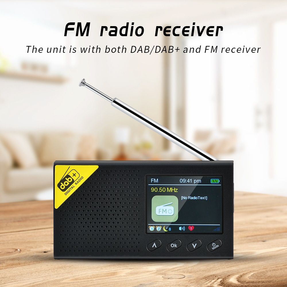 Radio DAB+ Digital cu RDS Afisaj Color Bluetooth Acumulator Ceas Nou
