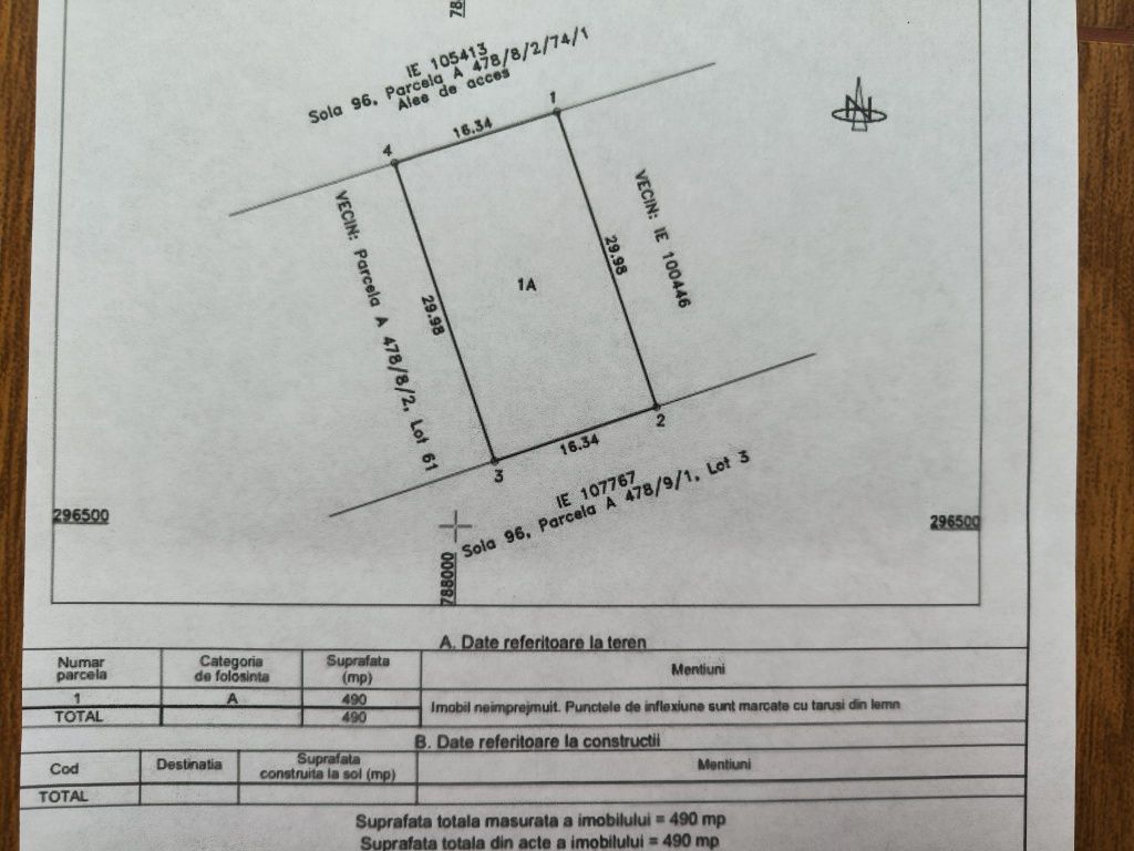 Teren intravilan 490 mp lazu