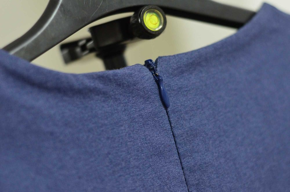 Rochie eleganta cu peplum, bleumarin, XS