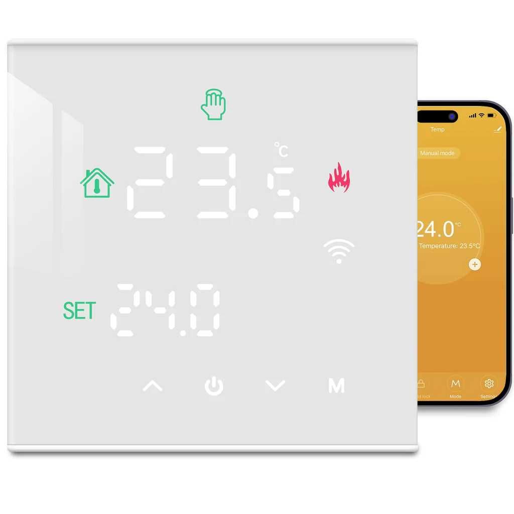 Termostat Digital Smart, Incarzire in pardoseala, Beok TGW60W-WIFI-WP