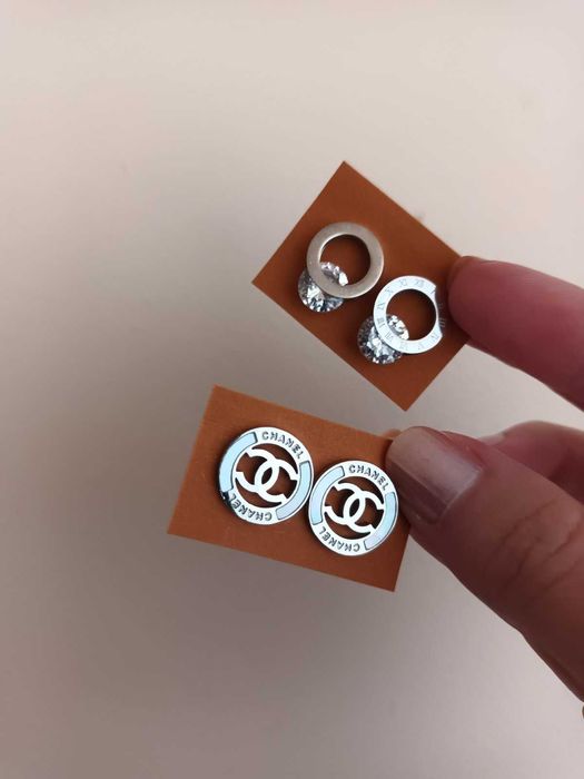 К-кт от 2 чифта обеци неръждаема стомана, Спиди/лично предаване