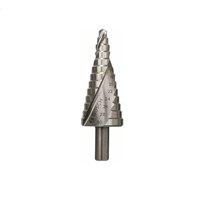 Burghiu conic in 13 trepte, Bosch HSS, 6-30mm, tija 10mm