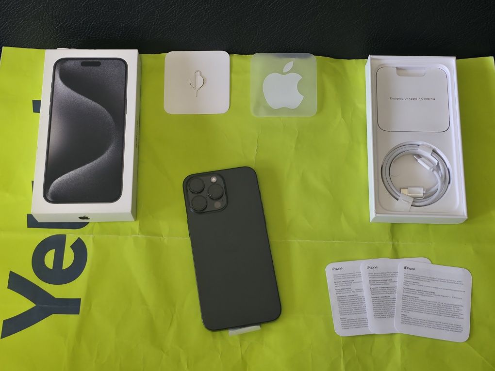 КАТО НОВ 512GB iPhone 15 Pro Max Yettel Гаранция 3г. Декември 26 BLACK