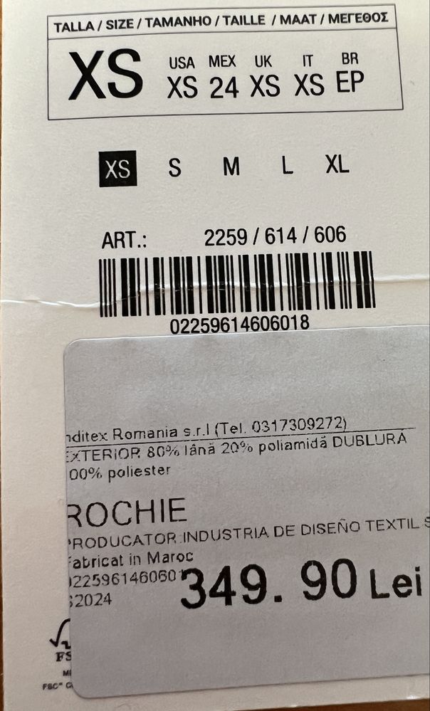Vand rochie noua, midi, ZARA