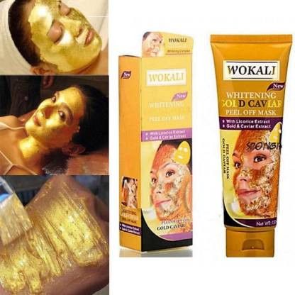 Masca de fata Peel Off Caviar, Aur 24K si Colagen, Wokali Gold Caviar