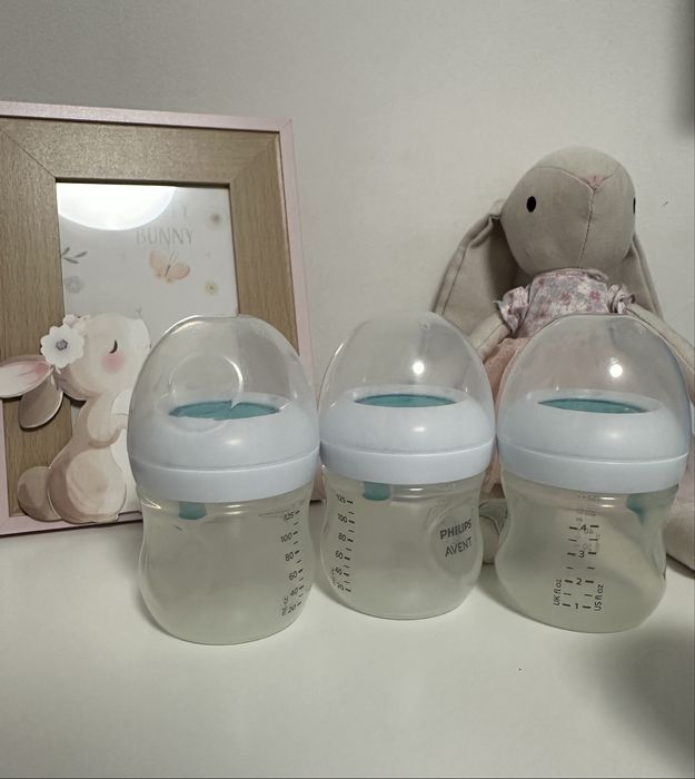 6 Biberoane Philips Avent 125ml cu dispozitiv anticolici+Nurio 150ml