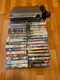 Продам видеомагнитофон Panasonic + коллекция кассет 32 шт