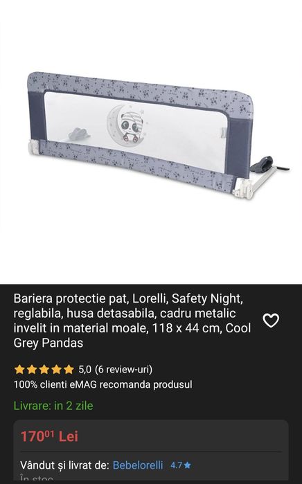 Bariera protecte pat - NOUA