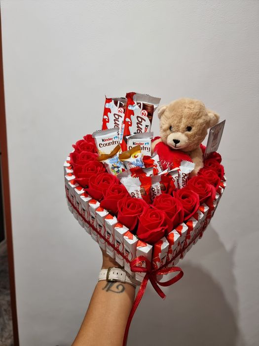 Aranjament cadou in forma de inima